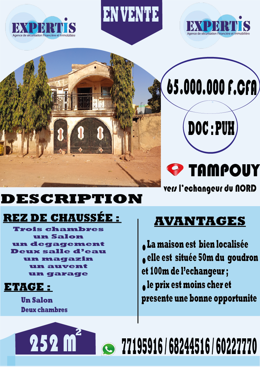 Immeuble en vente a tampouy