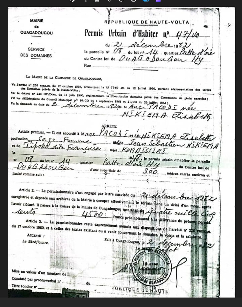 Maison Familiale sur Route Principale à Pâte d&rsquo;Oie, Ouagadougou