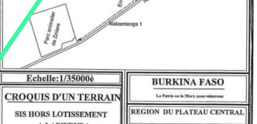 Terrain de 2,46 hectares à vendre à Ziniaré – Burkina Faso