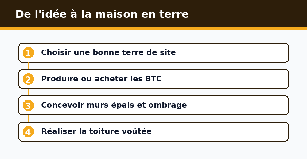 Étapes pour construire une maison en terre au Burkina Faso, des BTC à la toiture voûtée
