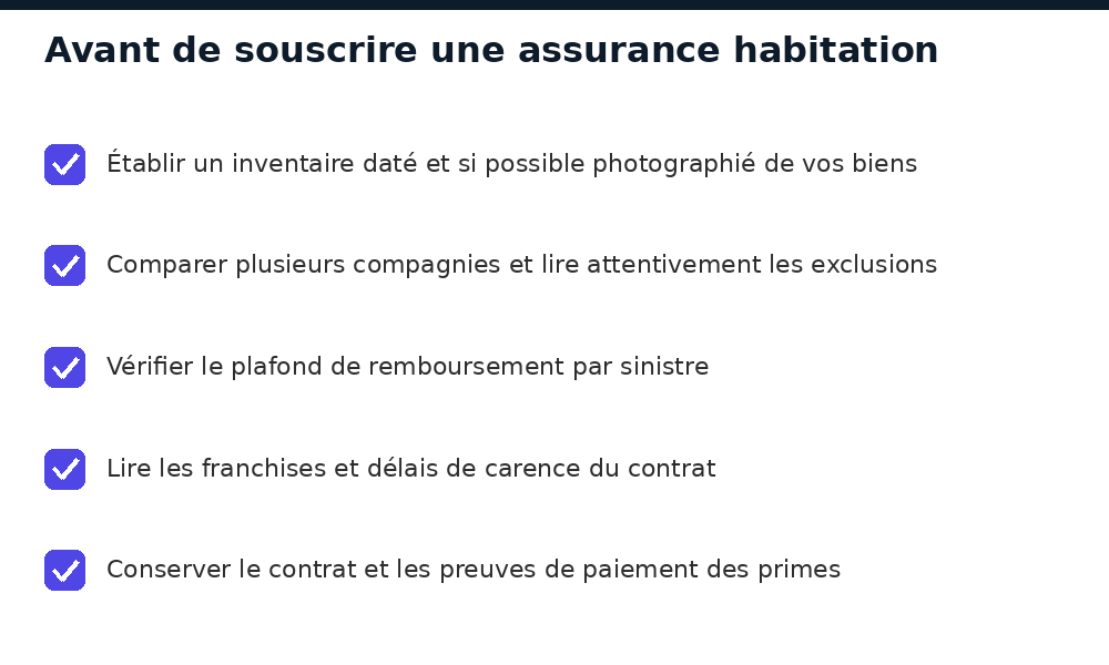 Checklist en cinq points avant de souscrire une assurance habitation au Burkina Faso