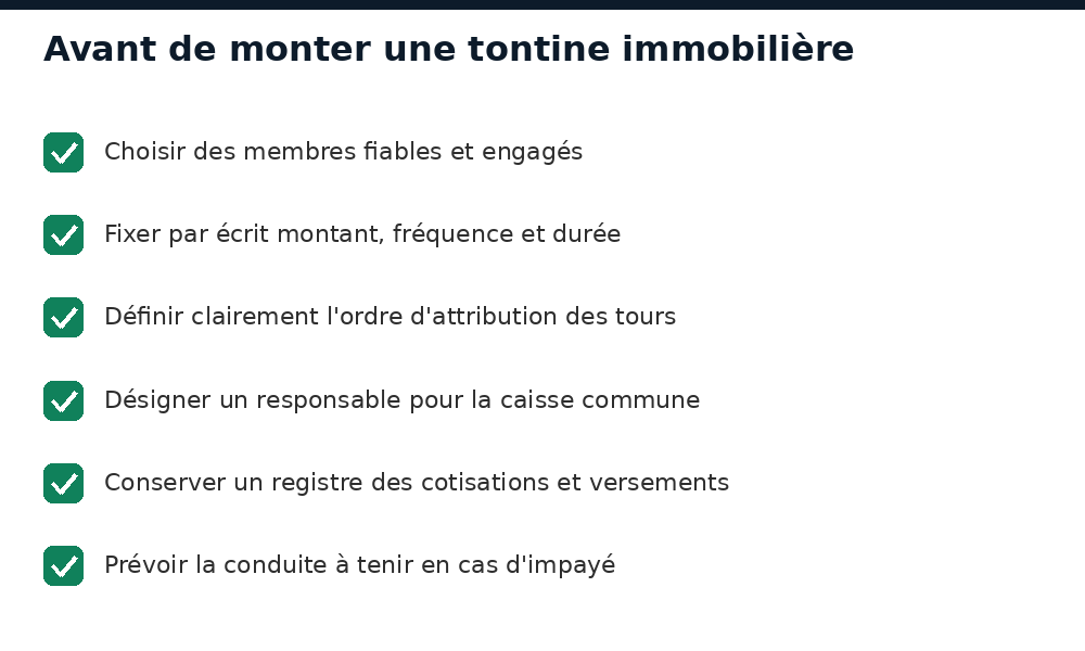 Checklist avant de monter une tontine immobilière au Burkina Faso