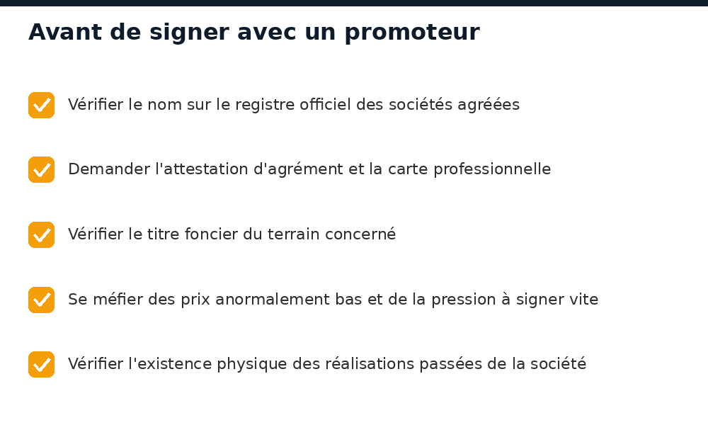Checklist des points à vérifier avant de signer avec un promoteur immobilier au Burkina Faso