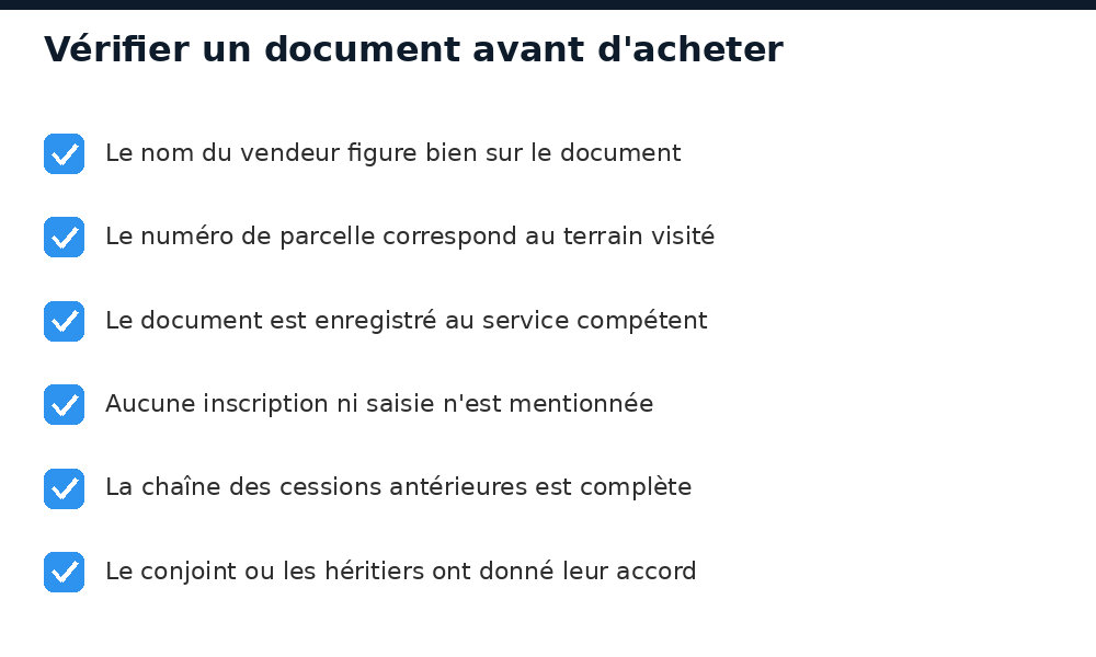 Six vérifications sur un document foncier avant d'acheter au Burkina Faso